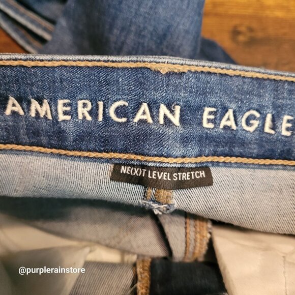 American Eagle Jeans 2 S Jegging Next Level Stretch Hi Rise Medium Light Wash - Picture 6 of 12